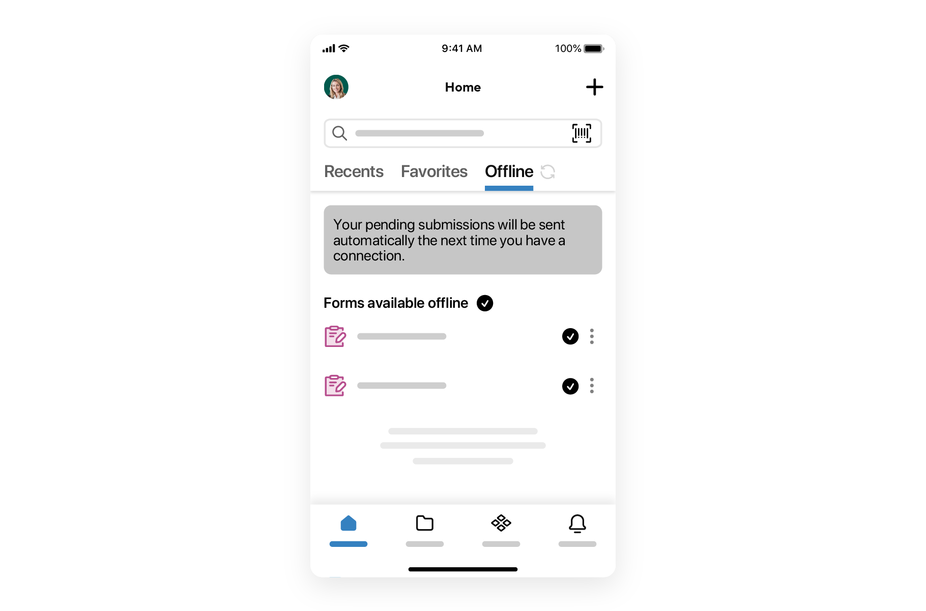 Smartsheet mobile request form